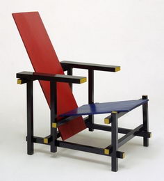 صندلی قرمز و آبی دی استیل