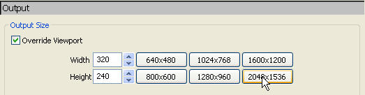 output size