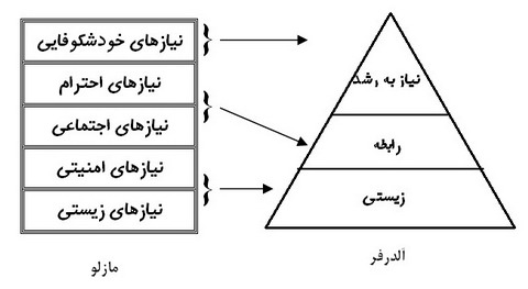 تفاوت نظریه مازلو و آلدرفر