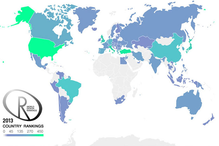 رتبه طراحی در کشورهای مختلف